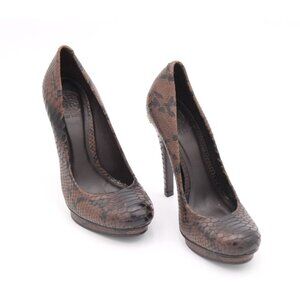 Tory Burch Jude Platform Pumps Reptile Snake Leather Stiletto Platform Heel 6M